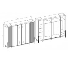 Шкаф-купе Gravita (Гравита) GRAV-19 слоновая кость