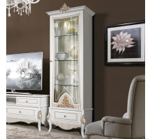 Тумба под тв гостиную Стелла (белый золото)