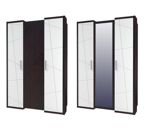 Трехдверный шкаф гардероб для одежды с зеркалом Барселона МН-115-03-220