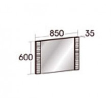 Настенное зеркало Элана, цвет Бодега белая