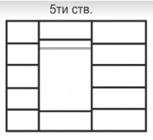 Пятистворчатый шкаф для одежды с зеркалом Rimini Solo РМШ1/5 (s) (слоновая кость) Пятистворчатый шкаф для одежды с зеркалом Rimini Solo РМШ1/5 (s) (слоновая кость)